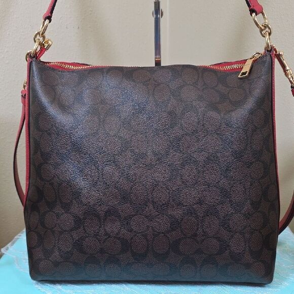 Coach Marlon Hobo In Signature Canvas With Wallet - Picture 6 of 16